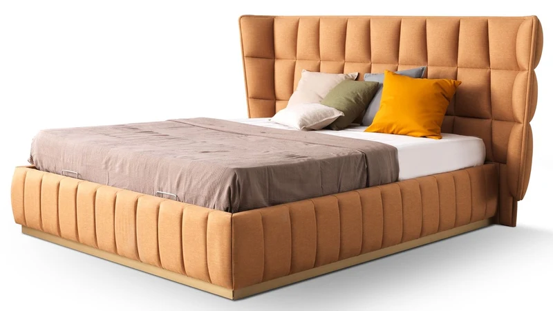 Casa Padrino Luxus Doppelbett Hellbraun / Beige 247 x 214 x H. 126 cm - Massivholz Bett - Schlafzimmer Möbel - Hotel Möbel - Luxus Möbel - Luxus Einrichtung
