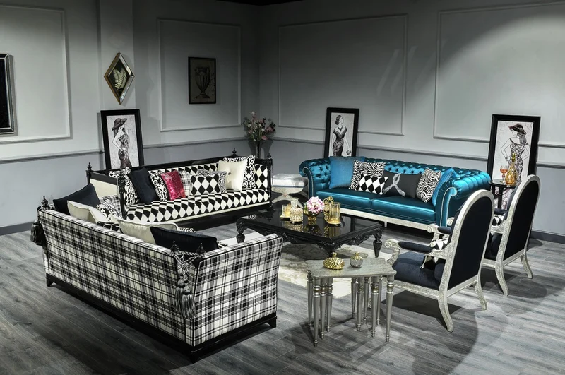 Casa Padrino Luxus Barock Sessel Schwarz / Antik Silber 80 x 84 x H. 115 cm - Wohnzimmer Sessel im Barockstil - Barock Wohnzimmer Möbel