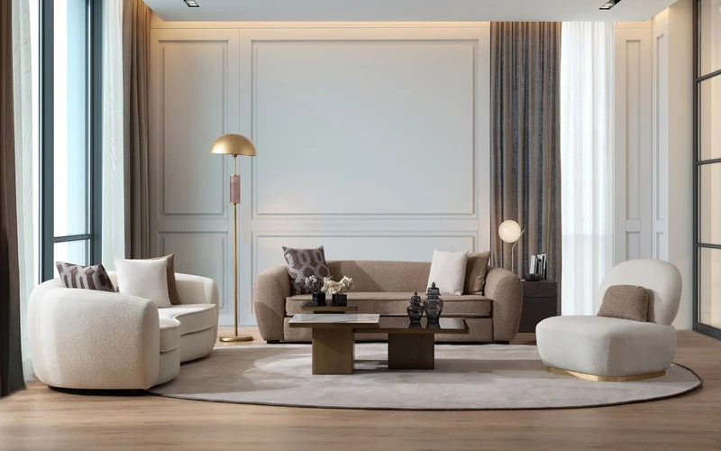 Casa Padrino Luxus Sessel Weiß / Messing 87 x 102 x H. 85 cm - Wohnzimmer Sessel - Hotel Sessel - Wohnzimmer Möbel - Hotel Möbel - Luxus Möbel - Luxus Wohnzimmer Einrichtung