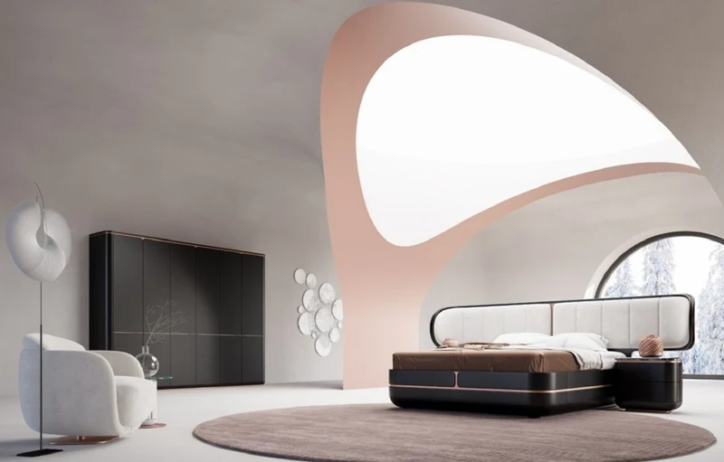 Casa Padrino Luxus Nachtkommode Schwarz / Kupfer 60 x 50 x H. 57 cm - Massivholz Nachttisch mit 2 Schubladen und Marmorplatte - Schlafzimmer Möbel - Hotel Möbel - Luxus Möbel