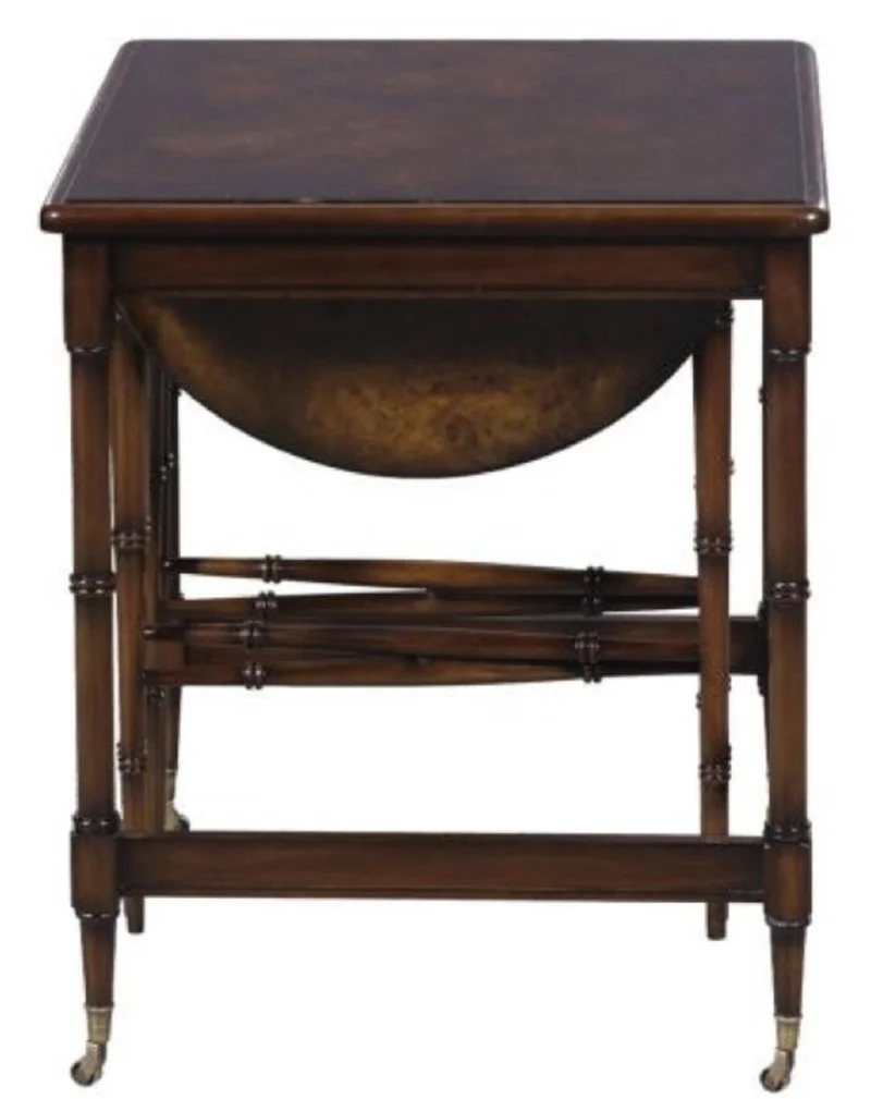 Casa Padrino Luxus Beistelltisch Set Braun / Dunkelbraun 48 x 48 x H. 59 cm - Hotel Möbel
