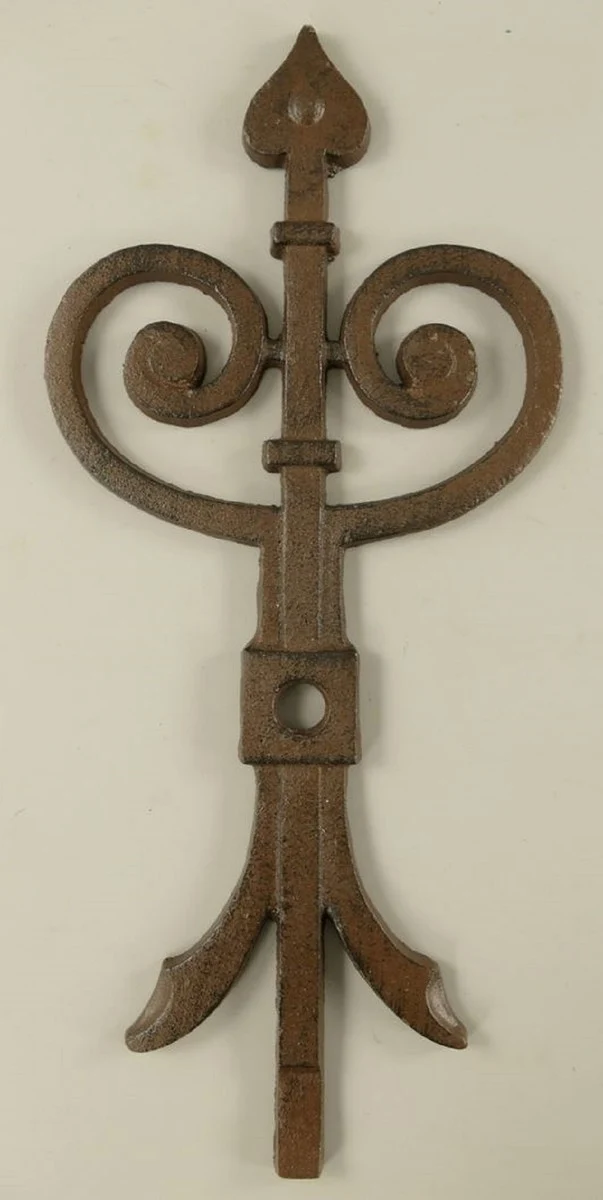 Casa Padrino Wanddeko Anker Rustikal Braun 23 x 1,5 x H. 50 cm - Nostalgischer Metall Anker - Wohnzimmer Deko - Garten Deko - Terrassen Deko - Deko Accessoires