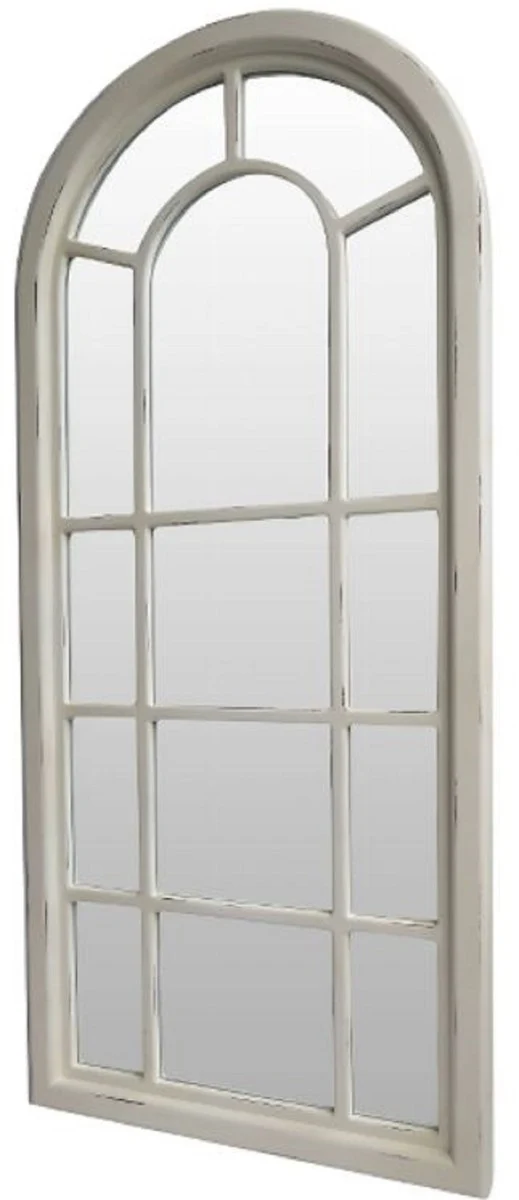 Casa Padrino Landhausstil Spiegel Antik Weiß 70 x 4 x H. 160 cm - Handgefertigter Wandspiegel im Shabby Chic Look
