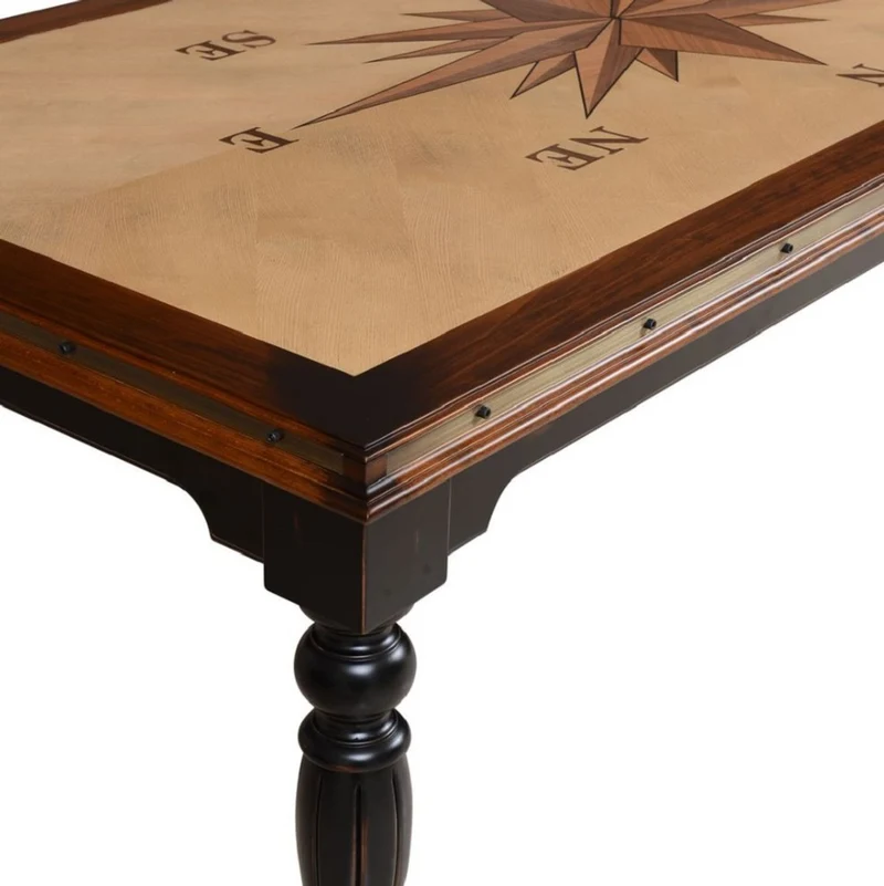 Casa Padrino Luxus Vintage Stil Esstisch Naturfarben / Braun / Schwarz 240 x 120,5 x H. 77,5 cm - Rechteckiger Massivholz Esszimmertisch - Esszimmer Möbel - Vintage Stil Möbel - Luxus Möbel