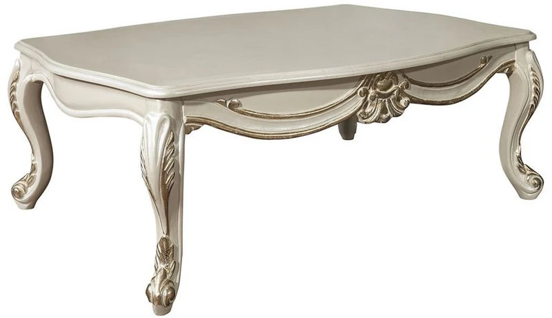 Casa Padrino Luxus Barock Wohnzimmer Set Blau / Creme / Gold - 2 Sofas & 2 Sessel & 1 Couchtisch - Prunkvolle Möbel im Barockstil