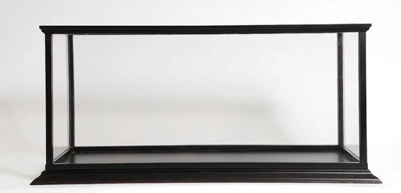 Casa Padrino Luxus Modelboot Vitrine 100,3 x 40,6 x H. 45,7 cm - Modellbau Vitrine - Modellbau Deko Accessoires