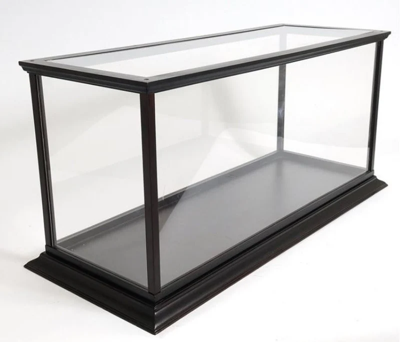 Casa Padrino Luxus Modelboot Vitrine 100,3 x 40,6 x H. 45,7 cm - Modellbau Vitrine - Modellbau Deko Accessoires