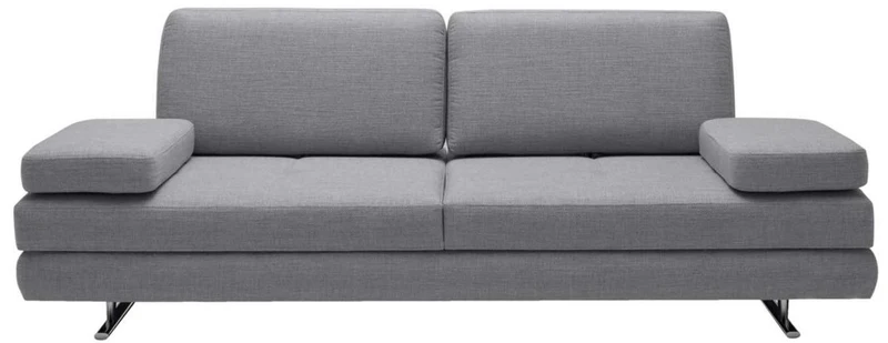 Casa Padrino Luxus Wohnzimmer Sofa mit umklappbaren Armlehnen Grau 218 x 108 x H. 81 cm - Luxus Möbel