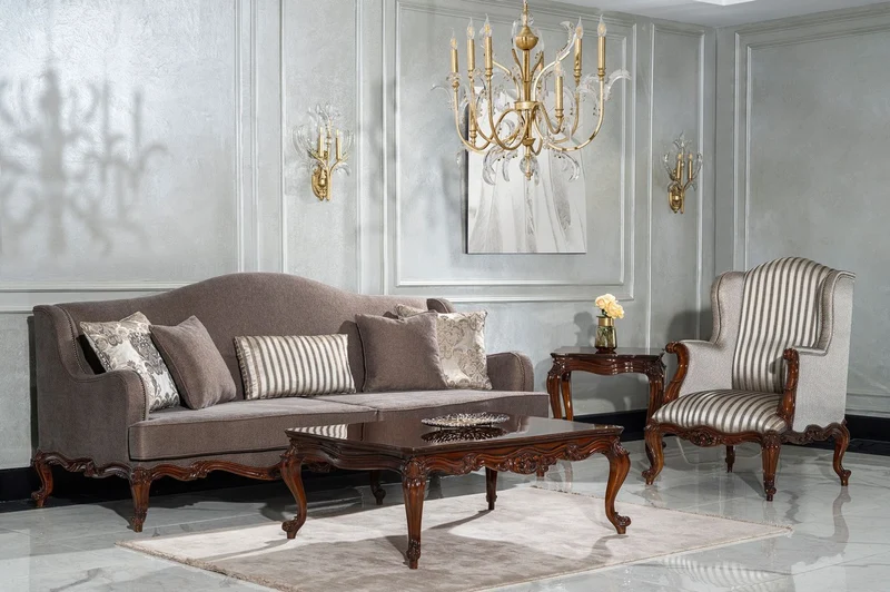 Casa Padrino Luxus Barock Couchtisch Braun - Handgefertigter Massivholz Wohnzimmertisch im Barockstil - Wohnzimmer Möbel im Barockstil - Barock Möbel - Edel & Prunkvoll