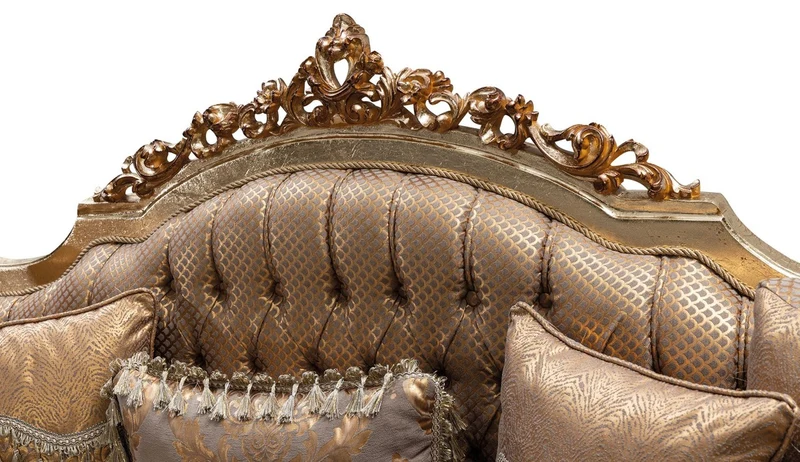 Casa Padrino Luxus Barock Wohnzimmer Set Kupfer / Antik Silber / Gold - 2 Barock Sofas & 2 Barock Sessel & 1 Barock Couchtisch - Luxus Wohnzimmer Möbel im Barockstil - Barock Möbel