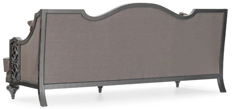Casa Padrino Luxus Barock Wohnzimmer Sofa Grau / Grau - Handgefertigtes Barockstil Sofa mit dekorativen Kissen - Luxus Wohnzimmer Möbel im Barockstil - Barock Möbel