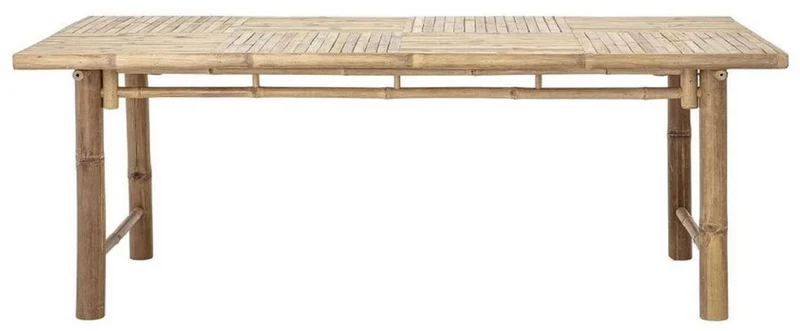 Casa Padrino Luxus Esstisch Naturfarben 200 x 100 x H. 74 cm - Rechteckiger Bambus Küchentisch - Esszimmer Möbel - Bambus Möbel - Luxus Möbel - Luxus Esszimmer Einrichtung