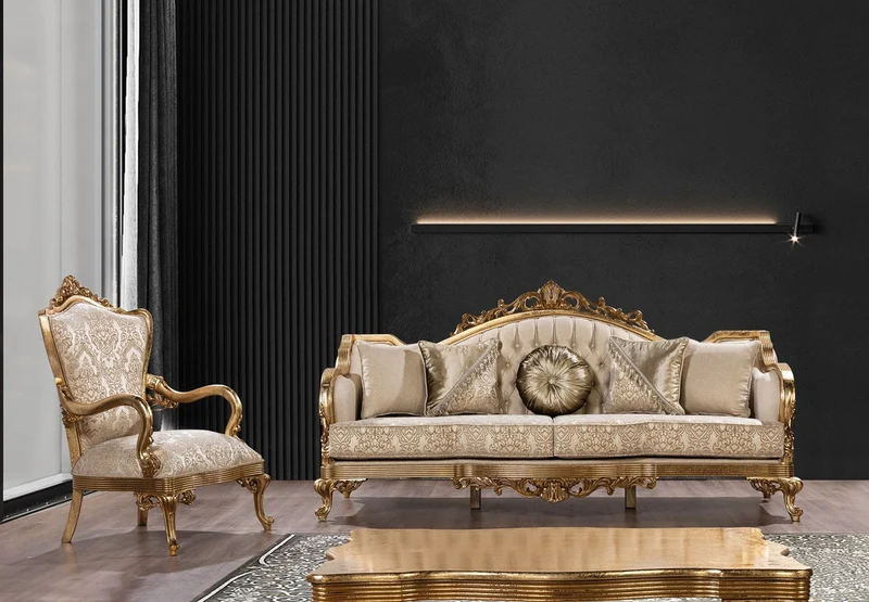 Casa Padrino Luxus Barock Couchtisch Antik Gold - Rechteckiger Barockstil Wohnzimmertisch - Barockstil Wohnzimmer Möbel - Handgefertigte Barock Möbel - Luxus Möbel im Barockstil - Edel & Prunkvoll