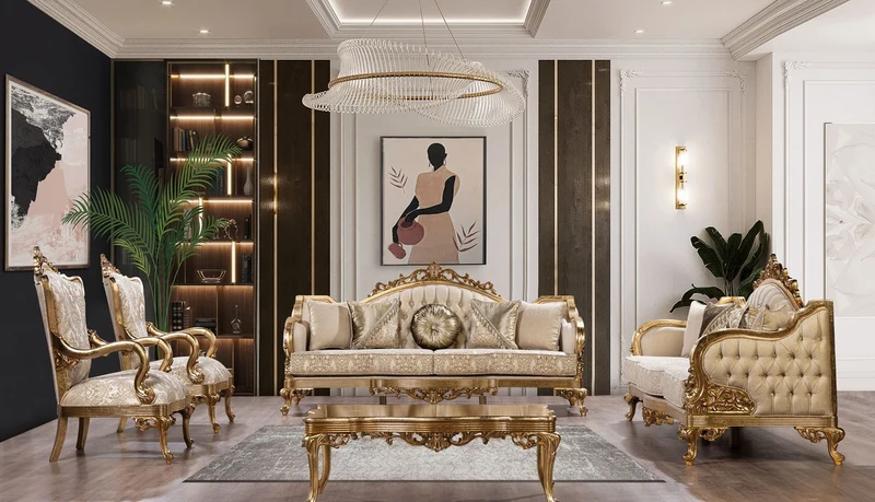 Casa Padrino Luxus Barock Couchtisch Antik Gold - Rechteckiger Barockstil Wohnzimmertisch - Barockstil Wohnzimmer Möbel - Handgefertigte Barock Möbel - Luxus Möbel im Barockstil - Edel & Prunkvoll