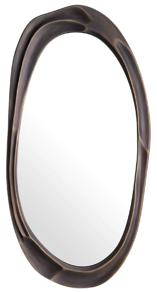 Casa Padrino Luxus Wandspiegel Bronze 54 x 4 x H. 107 cm - Aluminium Wohnzimmer Spiegel - Schlafzimmer Spiegel - Garderoben Spiegel - Luxus Möbel - Luxus Interior