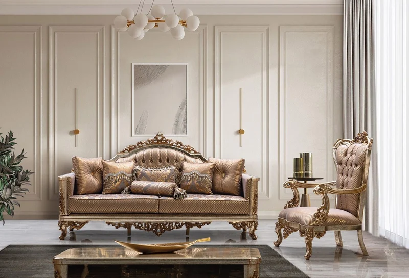 Casa Padrino Luxus Barock Couchtisch Antik Silber / Kupfer / Gold - Verspiegelter Barockstil Wohnzimmertisch - Barockstil Wohnzimmer Möbel - Barock Möbel - Luxus Möbel im Barockstil