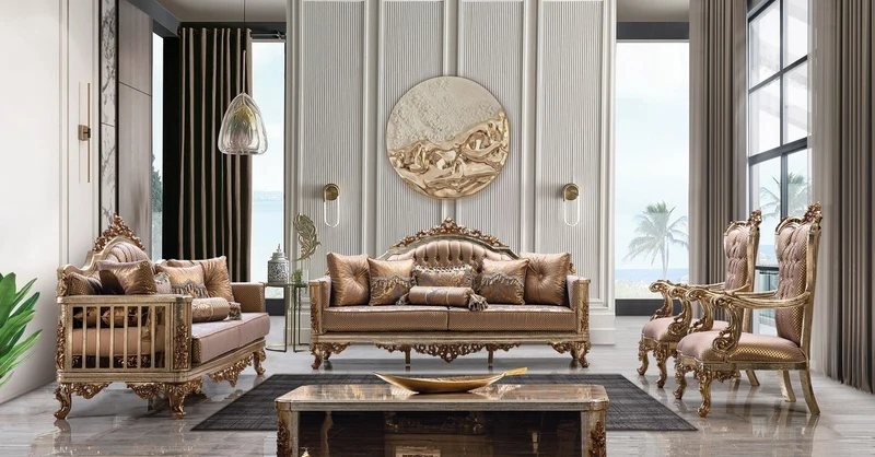 Casa Padrino Luxus Barock Couchtisch Antik Silber / Kupfer / Gold - Verspiegelter Barockstil Wohnzimmertisch - Barockstil Wohnzimmer Möbel - Barock Möbel - Luxus Möbel im Barockstil
