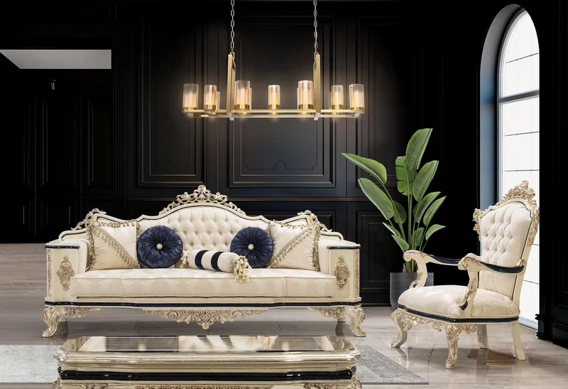 Casa Padrino Luxus Barock Couchtisch Antik Gold / Creme / Schwarz - Rechteckiger Barockstil Wohnzimmertisch - Barockstil Wohnzimmer Möbel - Barock Möbel - Luxus Möbel im Barockstil