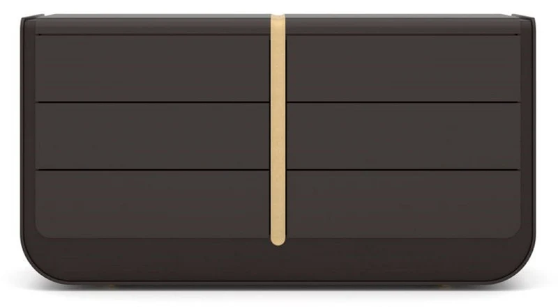 Casa Padrino Luxus Massivholz Kommode mit 6 Schubladen Schwarz / Beige 160 x 56 x H. 85 cm - Schlafzimmer Kommode - Schlafzimmer Möbel - Luxus Möbel - Luxus Einrichtung - Möbel Luxus