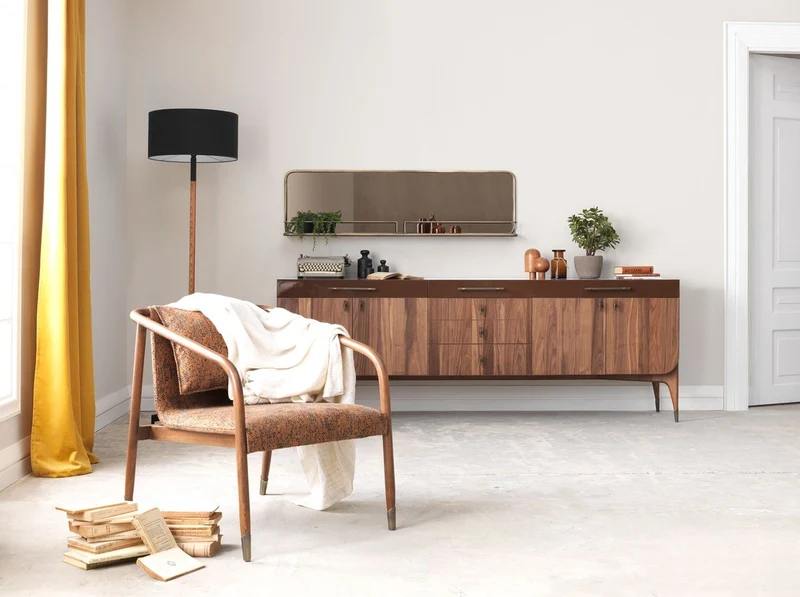 Casa Padrino Luxus Sideboard Braun / Dunkelbraun 230 x 60 x H. 82 cm - Massivholz Schrank mit 6 Schubladen und 4 Türen - Esszimmer Möbel - Luxus Möbel - Luxus Einrichtung