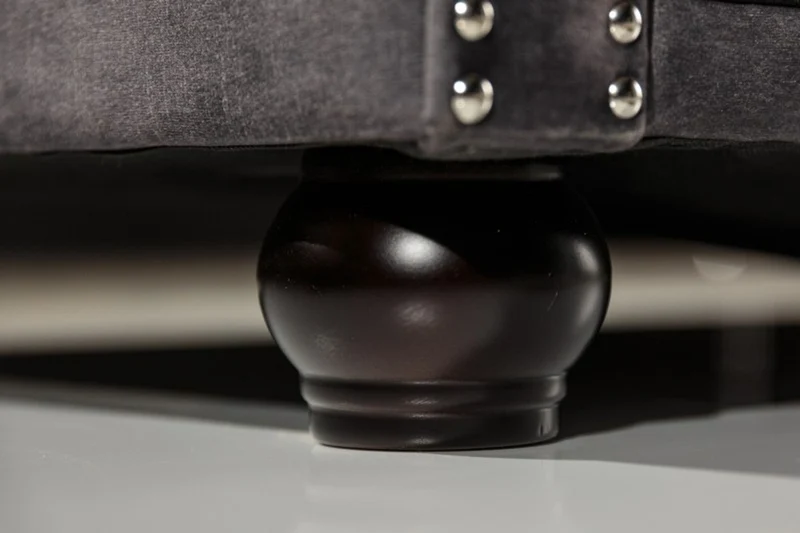Casa Padrino Chesterfield 3er Sofa in Grau / Braun 205 x 73 x H. 85 cm - Designer Chesterfield Sofa