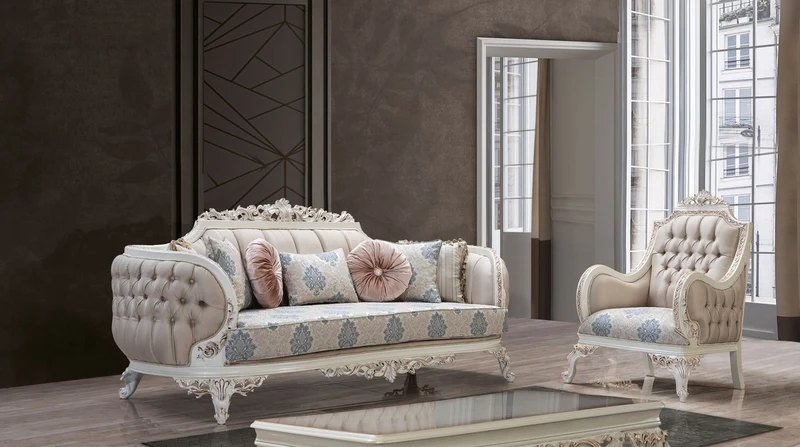 Casa Padrino Luxus Barock Couchtisch Cremeweiß / Kupfer - Rechteckiger Barockstil Wohnzimmertisch - Barockstil Wohnzimmer Möbel - Barock Möbel - Luxus Möbel im Barockstil