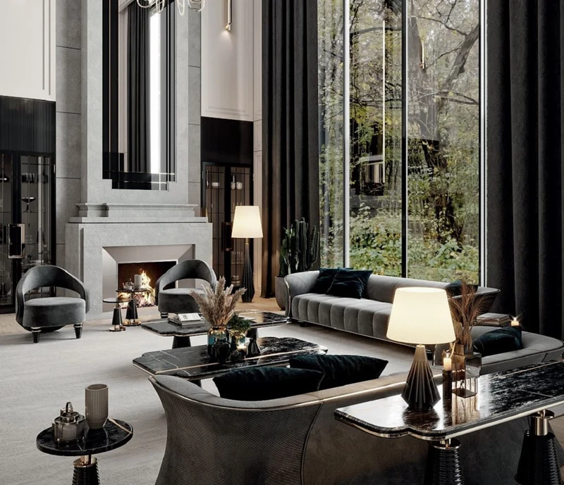 Casa Padrino Luxus Couchtisch Schwarz / Gold 150 x 80 x H. 42,5 cm - Wohnzimmertisch mit Kunstmarmor Tischplatte - Luxus Wohnzimmer Möbel - Hotel Möbel - Luxus Einrichtung - Hotel Einrichtung
