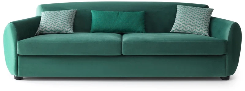 Casa Padrino Luxus Sofa Grün / Schwarz 260 x 105 x H. 80 cm - Wohnzimmer Sofa - Hotel Sofa - Wohnzimmer Möbel - Hotel Möbel - Luxus Möbel - Wohnzimmer Einrichtung - Luxus Einrichtung