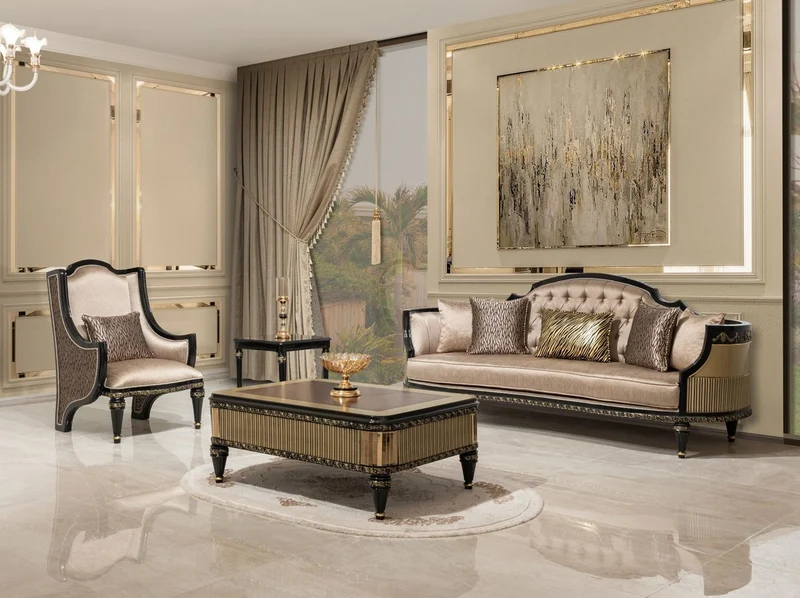 Casa Padrino Luxus Barock Couchtisch Braun / Schwarz / Gold - Prunkvoller Wohnzimmertisch im Barockstil - Barockstil Wohnzimmer Möbel - Barock Einrichtung - Barock Möbel - Luxus Möbel im Barockstil