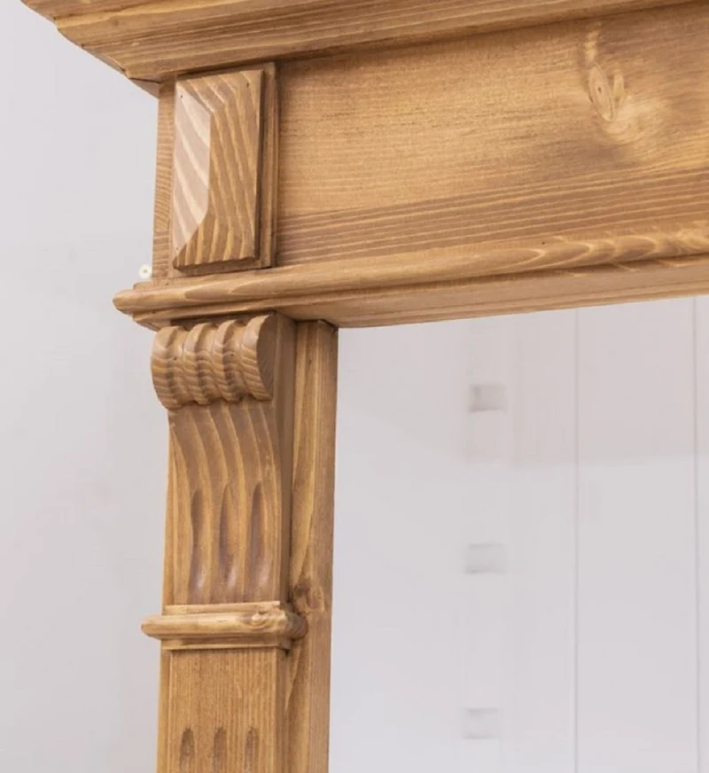 Casa Padrino Landhausstil Bücherschrank Braun / Weiß 120 x 39 x H. 197 cm - Massivholz Schrank - Regalschrank - Wohnzimmerschrank - Büroschrank - Landhausstil Möbel