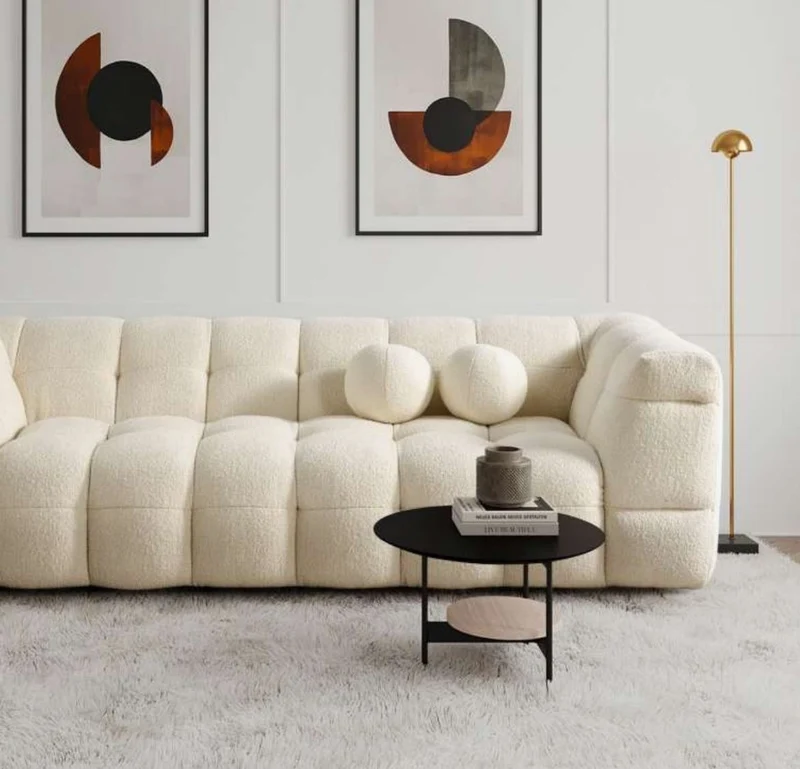 Casa Padrino Luxus Sofa Creme 235 x 75 x H. 100 cm - Wohnzimmer Sofa - Hotel Sofa - Wohnzimmer Möbel - Hotel Möbel - Luxus Möbel - Luxus Einrichtung - Wohnzimmer Einrichtung