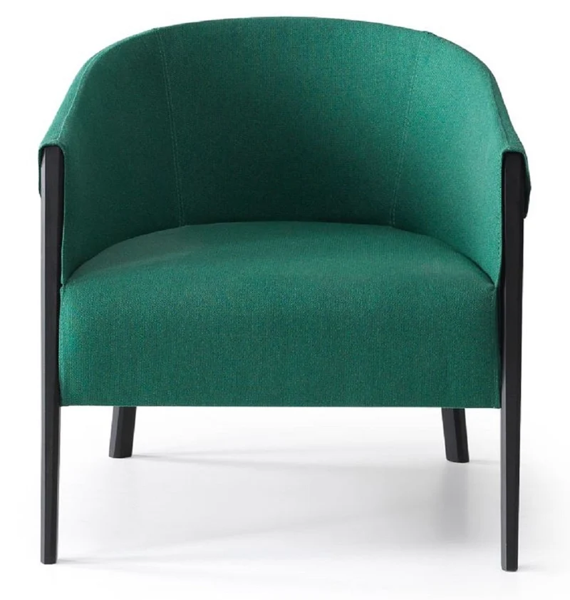 Casa Padrino Luxus Sessel Grün / Schwarz 73 x 80 x H. 75 cm - Wohnzimmer Sessel - Hotel Sessel - Wohnzimmer Möbel - Hotel Möbel - Luxus Möbel - Luxus Einrichtung