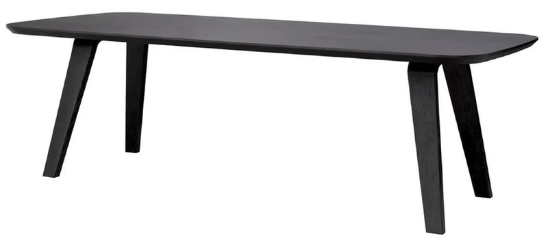 Casa Padrino Luxus Esstisch Schwarzgrau 245 x 109,5 x H. 77 cm - Rechteckiger Massivholz Küchentisch - Esszimmer Möbel - Küchen Möbel - Luxus Möbel - Luxus Einrichtung