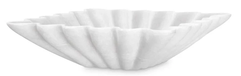 Casa Padrino Luxus Deko Marmor Schüssel Weiß 30,5 x 30,5 x H. 8 cm - Deko Schale - Quadratische Obstschale - Esstisch Deko - Deko Accessoires - Luxus Accessoires - Luxus Qualität