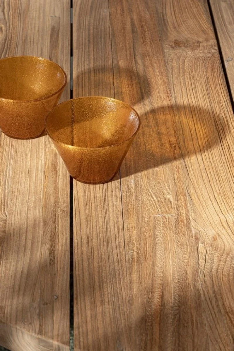 Casa Padrino Luxus Gartentisch Naturfarben Ø 150 x H. 75 cm - Runder Garten Esstisch aus recyceltem Teakholz - Teakholz Garten Möbel - Luxus Garten Möbel