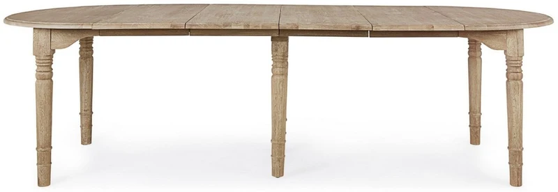 Casa Padrino Luxus Massivholz Esstisch Naturfarben 110-272 x 110 x H. 78 cm - Ausziehbarer Massivholz Küchentisch - Esszimmer Möbel - Küchen Möbel - Massivholz Möbel - Luxus Möbel