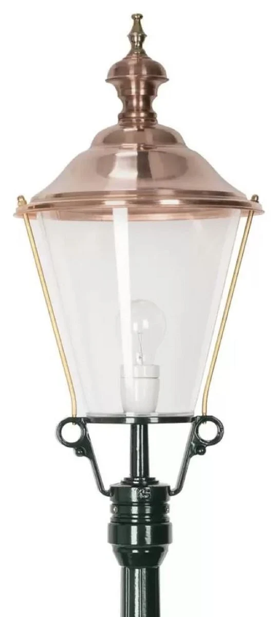 Casa Padrino Jugendstil Gartenlaterne Grün / Kupfer Ø 29 x H. 161 cm - Pulverbeschichtete Aluminium Garten Stehleuchte - Nostalgische Beleuchtung - Nostalgische Leuchten