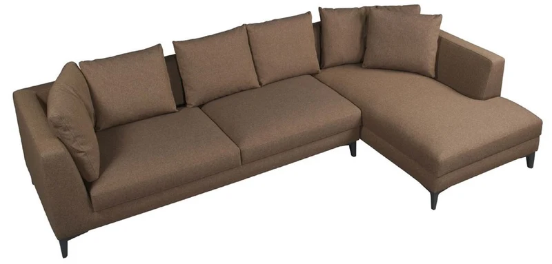 Casa Padrino Luxus Ecksofa Braun / Schwarz 313 x 178 x H. 73 cm - Wohnzimmer Sofa - Wohnzimmer Möbel - Luxus Möbel - Luxus Wohnzimmer Einrichtung