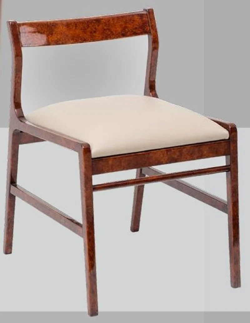 Casa Padrino Luxus Esszimmerstuhl 6er Set Braun / Creme 50 x 67 x H. 77 cm - Luxus Massivholz Küchen Stühle - Esszimmer Möbel - Küchen Möbel - Luxus Möbel - Luxus Esszimmer Einrichtung