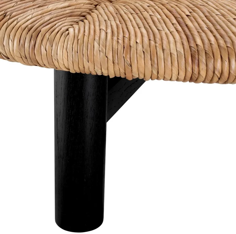 Casa Padrino Luxus Couchtisch Naturfarben / Schwarz Ø 100 x H. 30,5 cm - Runder Wohnzimmertisch - Wohnzimmer Möbel - Luxus Möbel - Luxus Einrichtung