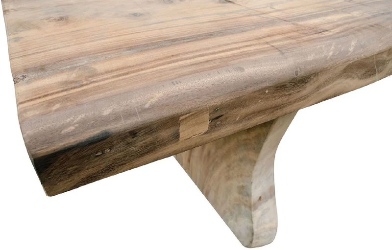 Casa Padrino Landhausstil Esstisch Naturfarben 400 cm - Riesiger rustikaler Massivholz Küchentisch - Rustikale Esszimmer Möbel - Massivholz Esszimmer Möbel - Landhausstil Esszimmer Möbel