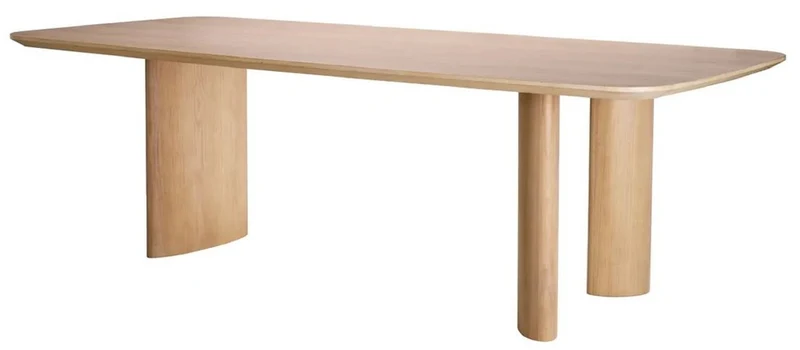 Casa Padrino Luxus Esstisch Naturfarben 241 x 109,5 x H. 77 cm - Rechteckiger Massivholz Küchentisch - Esszimmer Möbel - Küchen Möbel - Luxus Möbel - Luxus Einrichtung