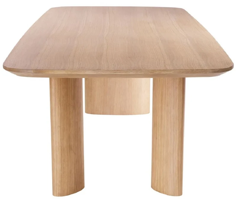 Casa Padrino Luxus Esstisch Naturfarben 241 x 109,5 x H. 77 cm - Rechteckiger Massivholz Küchentisch - Esszimmer Möbel - Küchen Möbel - Luxus Möbel - Luxus Einrichtung