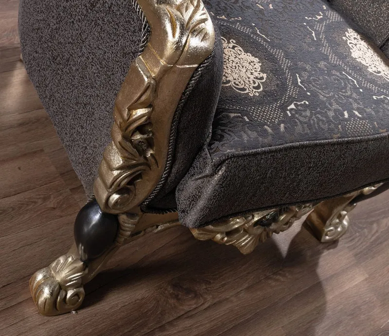 Casa Padrino Luxus Barock Wohnzimmer Set Lila / Antik Gold / Schwarz - 2 Barock Sofas & 2 Barock Sessel & 1 Barock Couchtisch - Luxus Wohnzimmer Möbel im Barockstil - Barock Möbel