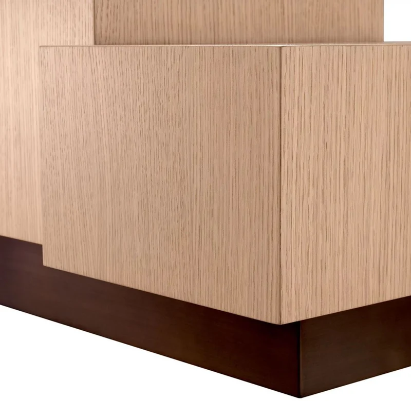 Casa Padrino Luxus Beistelltisch Naturfarben / Bronze 70,5 x 50 x H. 40,5 cm - Rechteckiger Wohnzimmer Tisch - Wohnzimmer Möbel - Luxus Möbel - Luxus Einrichtung