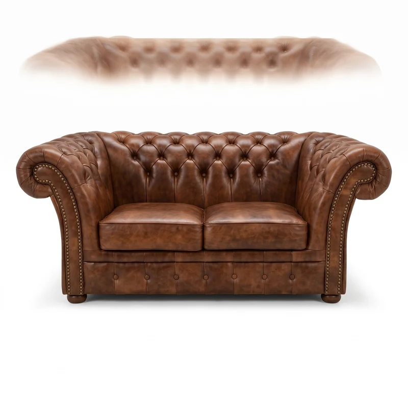 Casa Padrino Luxus Chesterfield Leder 2er Sofa Vintage Braun 170 x 90 x H. 80 cm - Echtleder Wohnzimmer Sofa - Wohnzimmer Möbel - Chesterfield Möbel - Luxus Möbel - Luxus Wohnzimmer Einrichtung