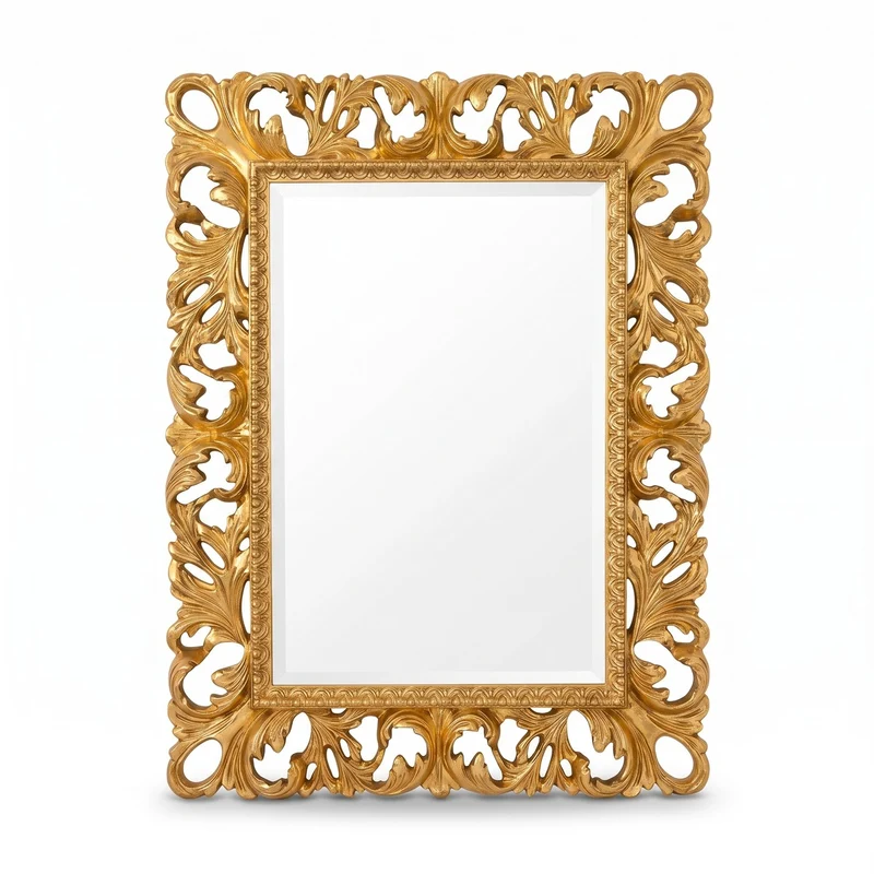 Casa Padrino Luxus Barock Spiegel Gold - Rechteckiger italienischer Barockstil Wandspiegel - Luxus Möbel im Barockstil - Barock Möbel - Luxus Qualität - Made in Italy
