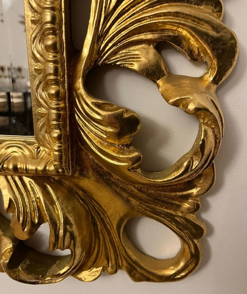 Casa Padrino Luxus Barock Spiegel Gold - Rechteckiger italienischer Barockstil Wandspiegel - Luxus Möbel im Barockstil - Barock Möbel - Luxus Qualität - Made in Italy