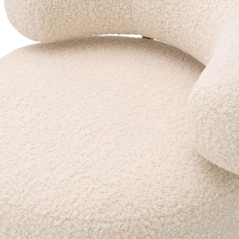 Casa Padrino Luxus Sessel Creme / Messing 85 x 80 x H. 65 cm - Wohnzimmer Sessel - Hotel Sessel - Wohnzimmer Möbel - Luxus Möbel - Wohnzimmer Einrichtung - Luxus Einrichtung - Möbel Luxus