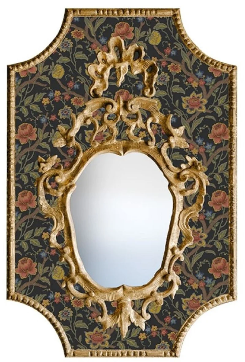 Casa Padrino Luxus Barock Spiegel Mehrfarbig / Antik Gold - Rechteckiger italienischer Barockstil Wandspiegel - Barock Möbel - Luxus Möbel im Barockstil - Luxus Qualität - Made in Italy